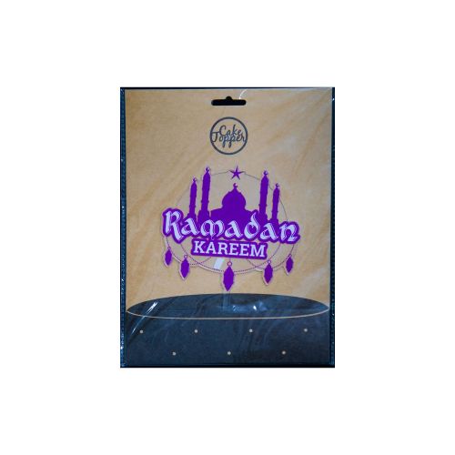 Acrylic Toppers - Ramadan Kareem Purple in English