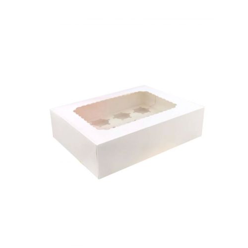 Cupcake Box - 12 Portion White