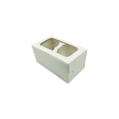 Cupcake Box - 2 Portion White